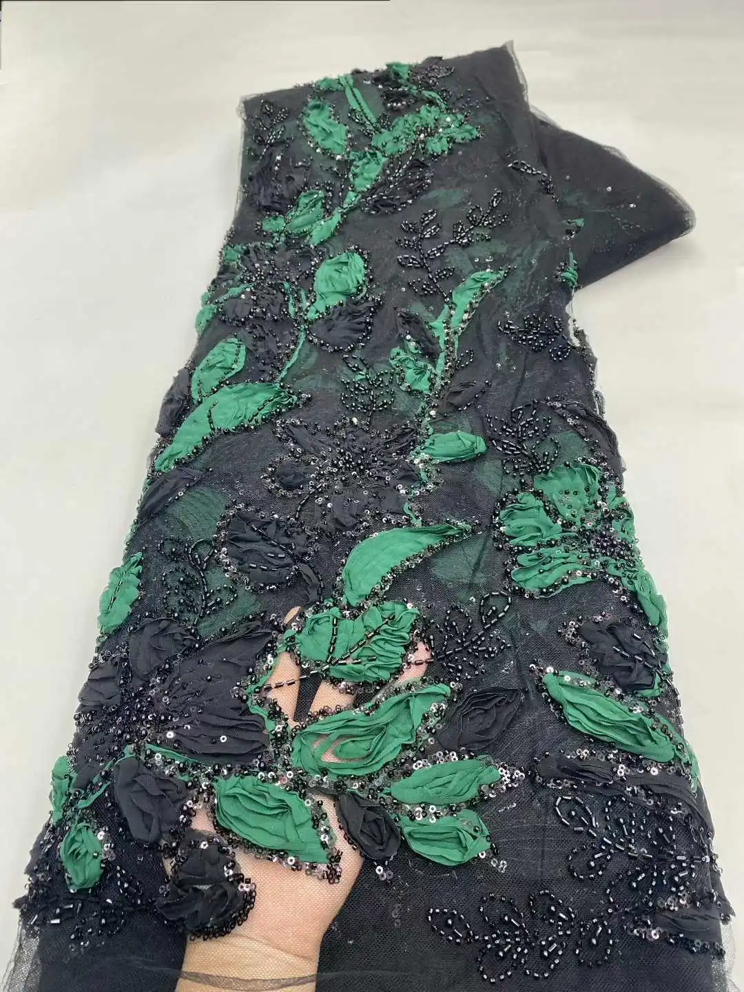 

Новое поступление, тюль, кружевная ткань, 2025 г., высокое качество, кружево с тяжелыми бисером и блестками, французская кружевная ткань, сетчатая ткань для свадебного платья