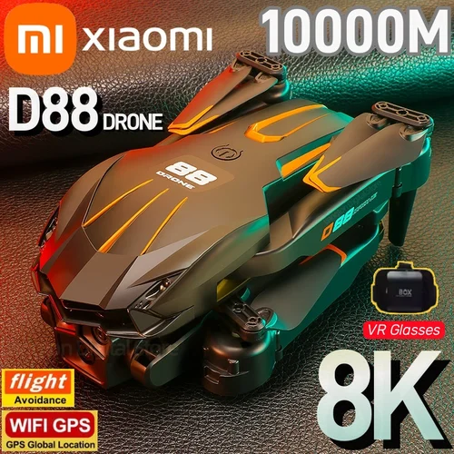Xiaomi D88 Drone HD 8K Cámara Dual fotografía aérea profesional flujo óptico disparo de gestos flotante cuadricóptero plegable