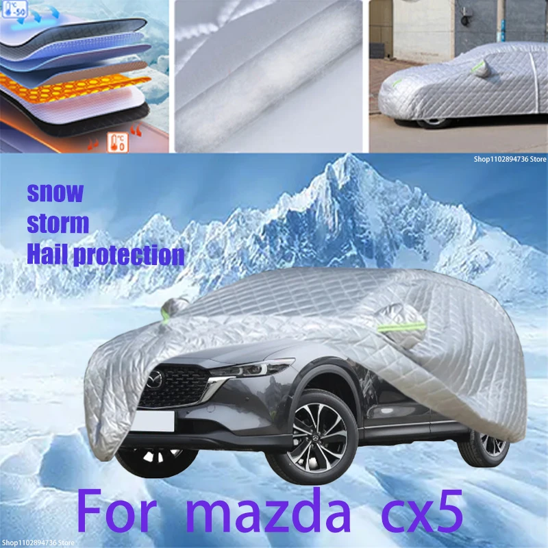 

For mazda cx5 Outdoor Cotton Thickened Awning For Car Anti Hail Protection Snow Covers Sunshade Waterproof Dustproof