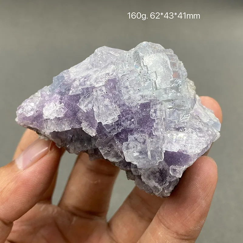 100% Natural China Hunan Yaogangxian Fluorite Crystal Rough Stone Quartz Mineral
