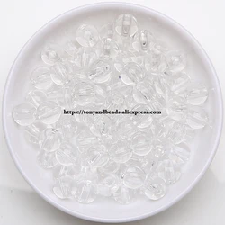 Smooth Clear Round Acrylic Spacer Beads 6 8 10 12MM Pick Size For Jewelry Making