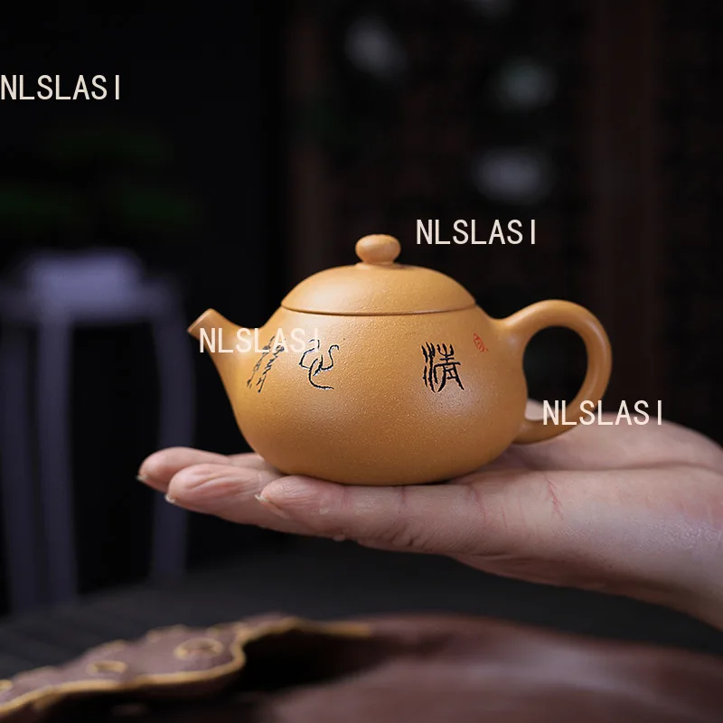 

150 мл Исинский фиолетовый глиняный чайник с отверстием в виде сливы, чайник кунг-фу, один горшок, прозрачное сердце, нефритовый горшок для молока, принадлежности для чайной церемонии