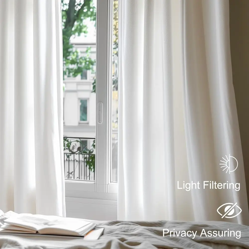 ผ้าม่านกันความร้อนแบบรูตาไก่ 84 นิ้ว สไตล์โมเดิร์นหรูหรา สีขาวกำมะหยี่ ช่วยกรองแสง สำหรับห้องนอนและห้องนั่งเล่น