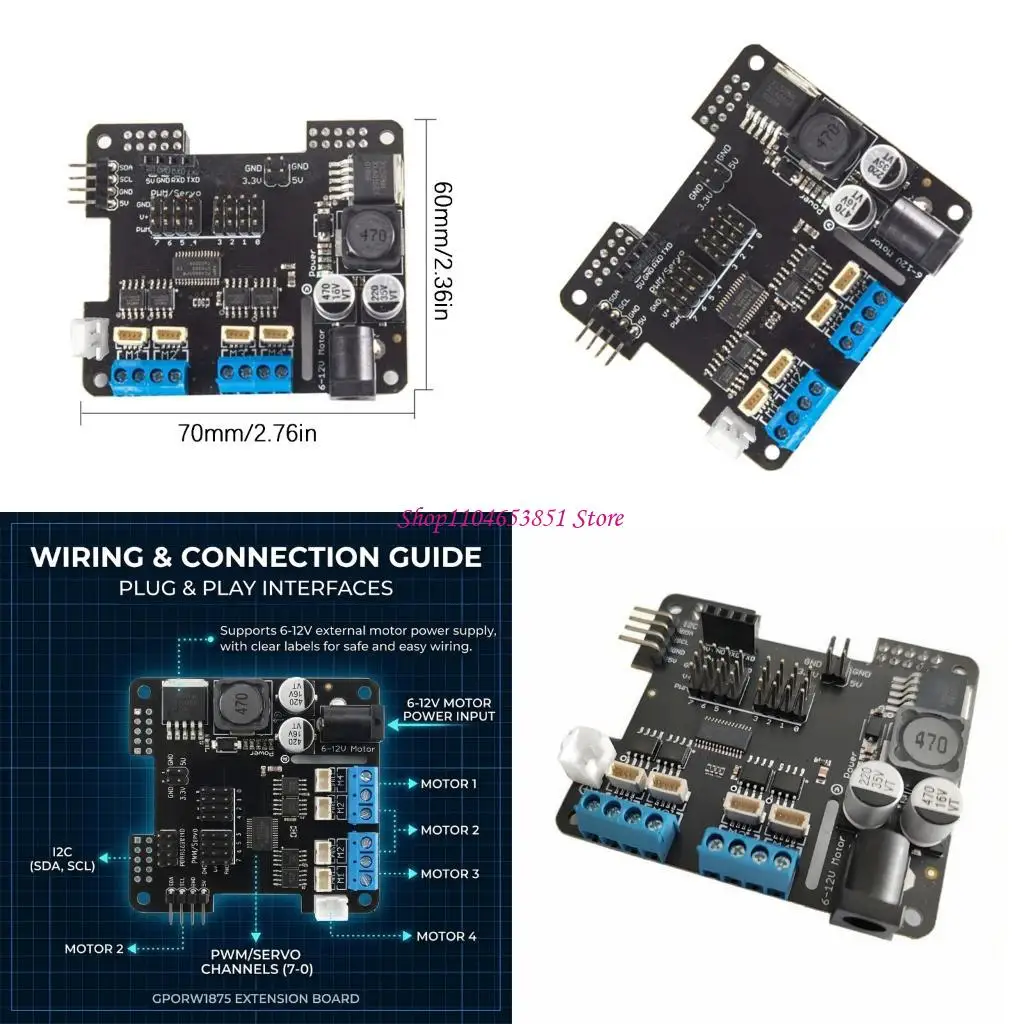 two-phase-motor-driver-board-for-model-3-controllers-i2c-motion-expansion-with-4-outputs-for-robotics-learning-project-use