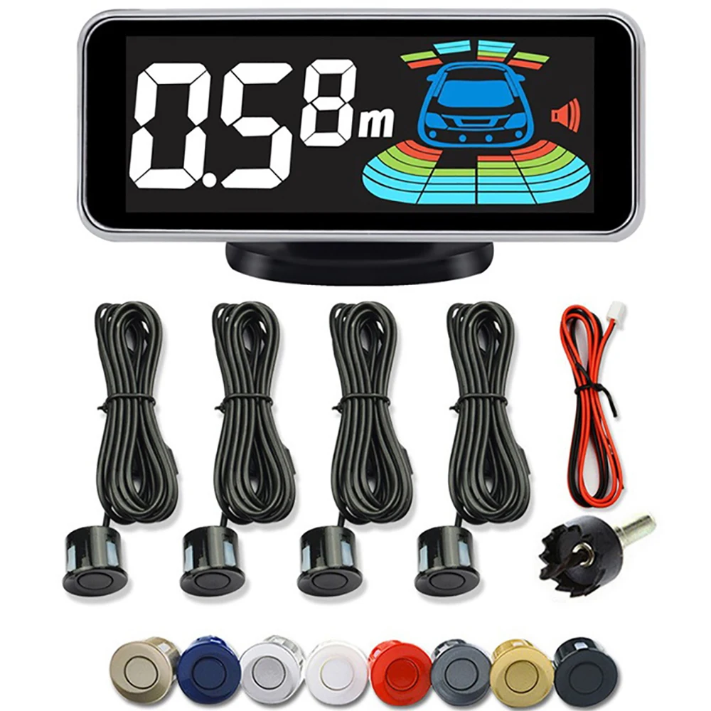 

4 Pcs/6 Pcs/8 Pcs Probes Rear Reversing Radars System Parking Sensor Kit LCD Display Car Distance Detection Sound Warning Buzze