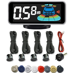 4 Pcs/6 Pcs/8 Pcs Probes Rear Reversing Radars System Parking Sensor Kit LCD Display Car Distance Detection Sound Warning Buzze