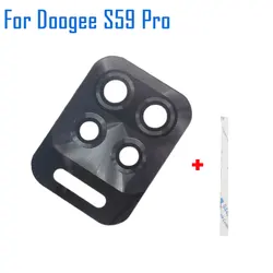 New Original Doogee S59 Pro Cellphone Back Rear Camera Lens Glass Cover Repair Replacement Accessories Part+Adheisive Tape