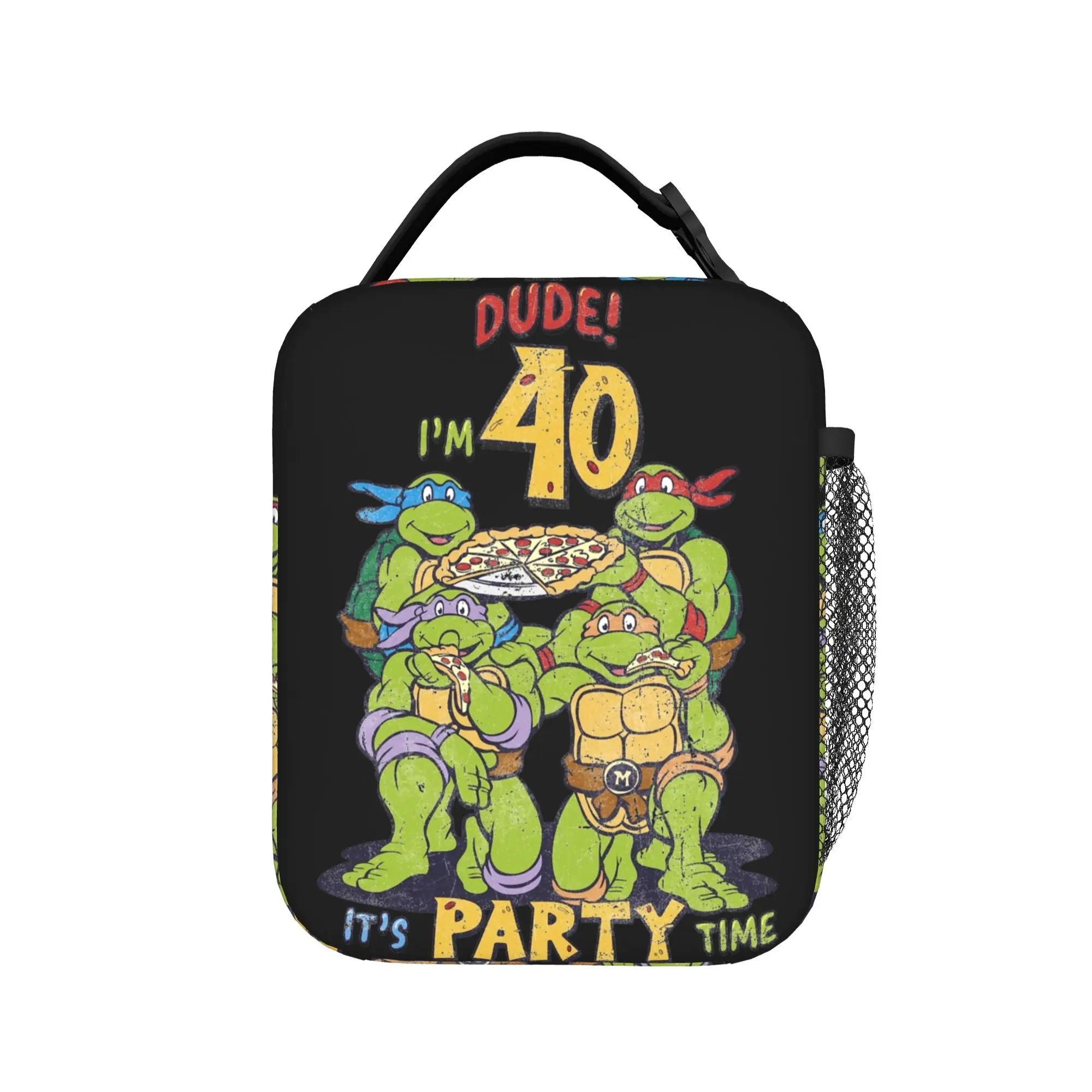 

Teenage Turtles Pizza Party Insulated Lunch Bag ninja turtles Meal Container Cooler Bag Tote Lunch Box School Storage Bags