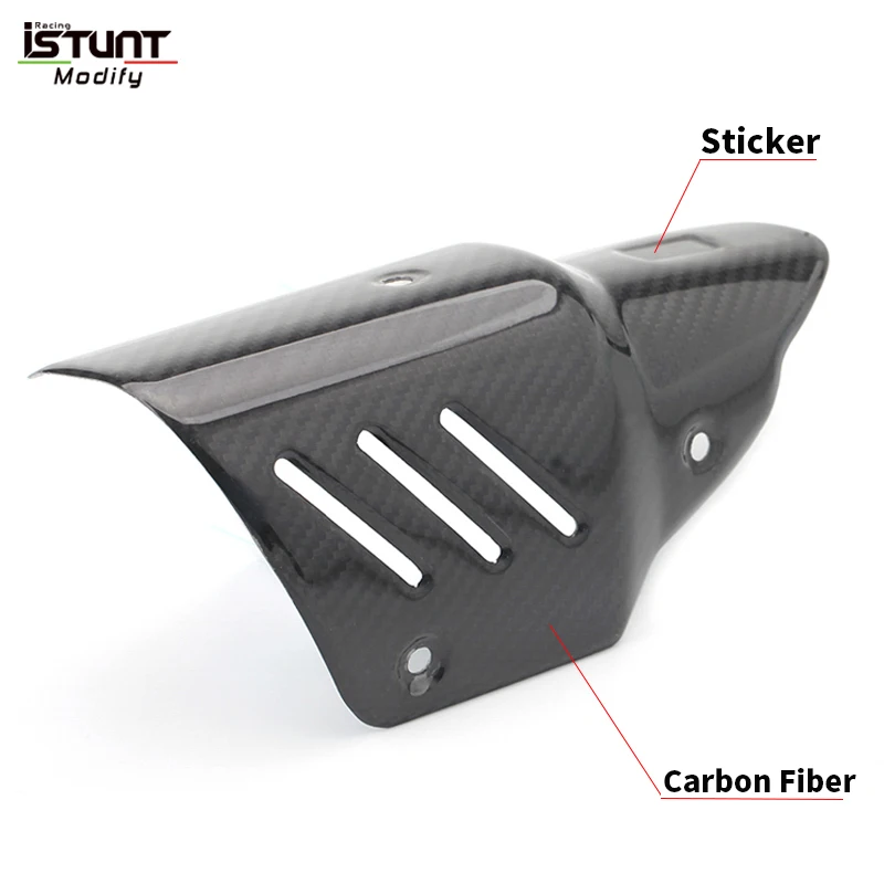 특수 오토바이 배기 탄소 섬유 표면 머플러 파이프 다리 보호대, 열 차폐 가드, 화상 방지 커버