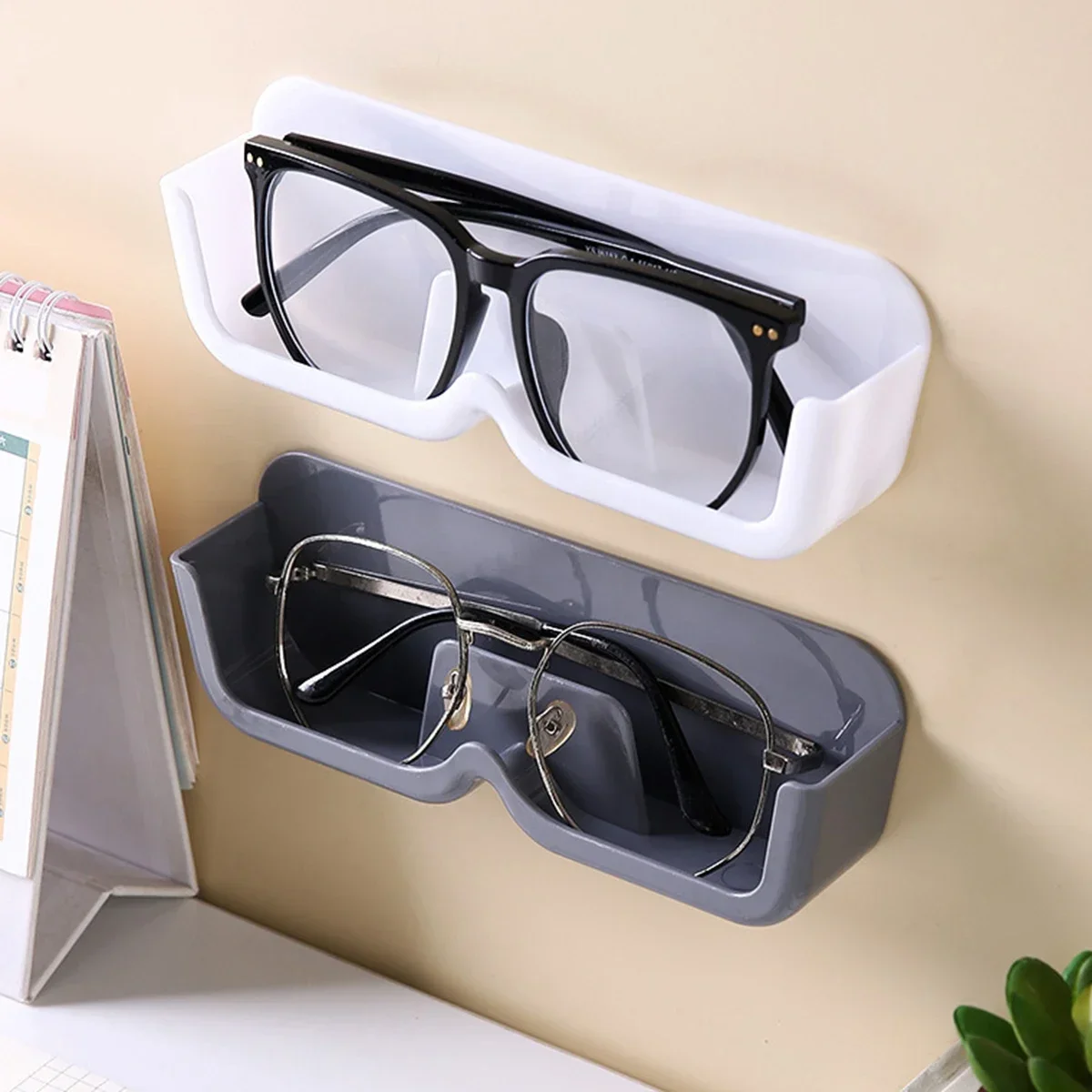 Glasses storage box wall-mounted punch-free glasses storage box sunglasses display stand decorative sunglasses rack