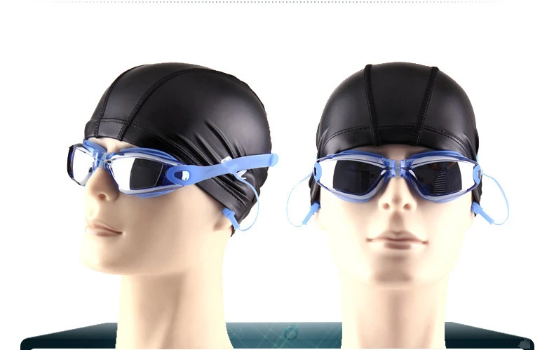 Schwimmbrille für Erwachsene, Poolbrille, Antibeschlag, für Männer und Frauen, UV-Schutz, optische wasserdichte Schwimmbrille mit Ohrstöpseln – Detail 8