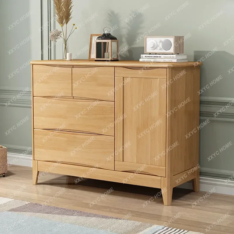 

L solid wood, household living room drawer storage, storage cabinet, modern simple wall cabinet