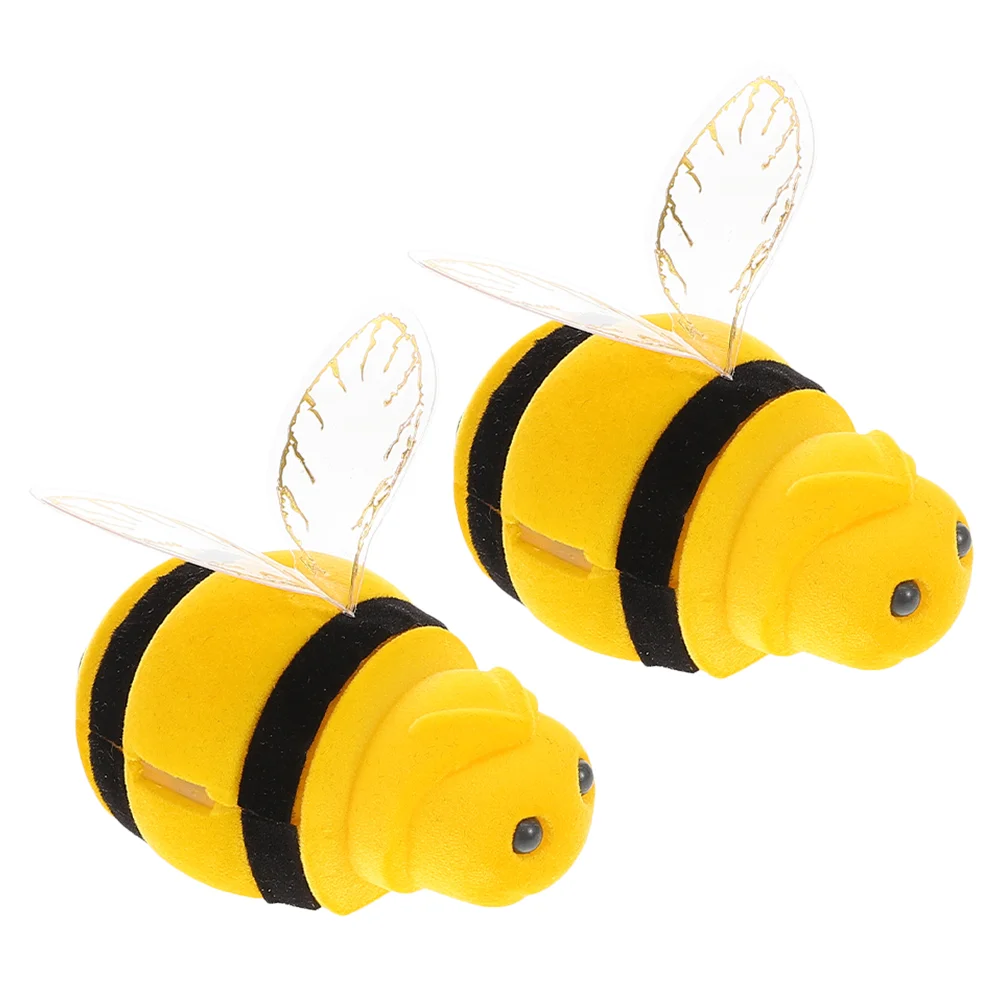 

2 Pcs Jewelry Box Home Decor Travel Case Storage Bee Honeycomb Decorations Household
