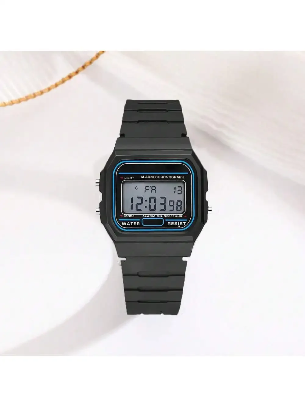 남성용 패션 LED 디지털 시계 남성 스포츠 군용 손목시계 빈티지 실리콘 밴드 전자 시계 남성 시계