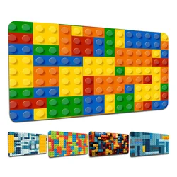 Colorful Geometric Building Blocks Toy Animation PC Gaming Mouse Pad Gamer Desk Mats Keyboard Mause Muismat For PC Mouse Carpet