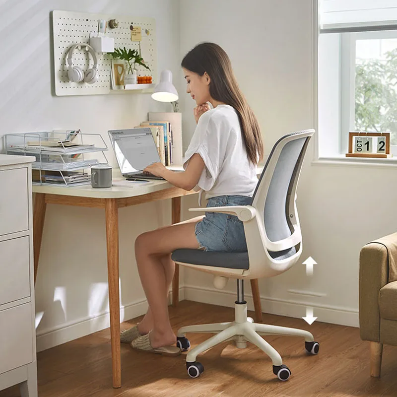 Swivel Arm Office Chair Dining Computer Desk Rolling Office Chairs Ergonomic Armrest Cadeira De Escritorio Rome Furniture