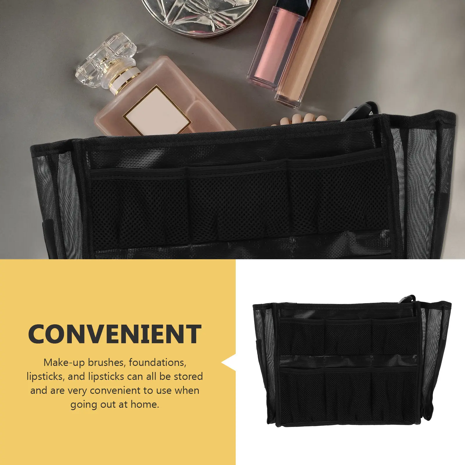 

Стильная расширяемая поясная сумка-органайзер для кистей для макияжа, износостойкая портативная сумка для инструментов для художников, 1 шт.