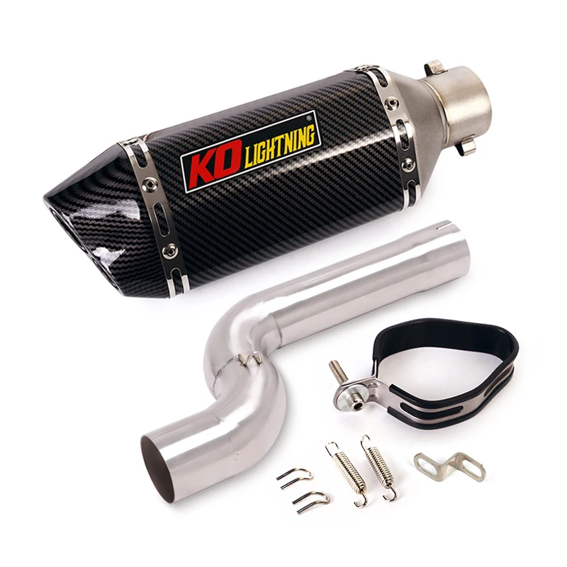 

For BMW F900R XR 2020-2023 Motorcycle Exhaust Muffler Mid Pipe Slip On Stainless Steel+Aluminum Black Without DB Killer