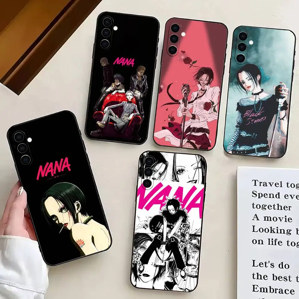 

Cool girl N-Nana O-Osaki NO Anime Phone Case Black Silicone Soft For Samsung Galaxy A73,A72,A71,A70,A53,A52,A51