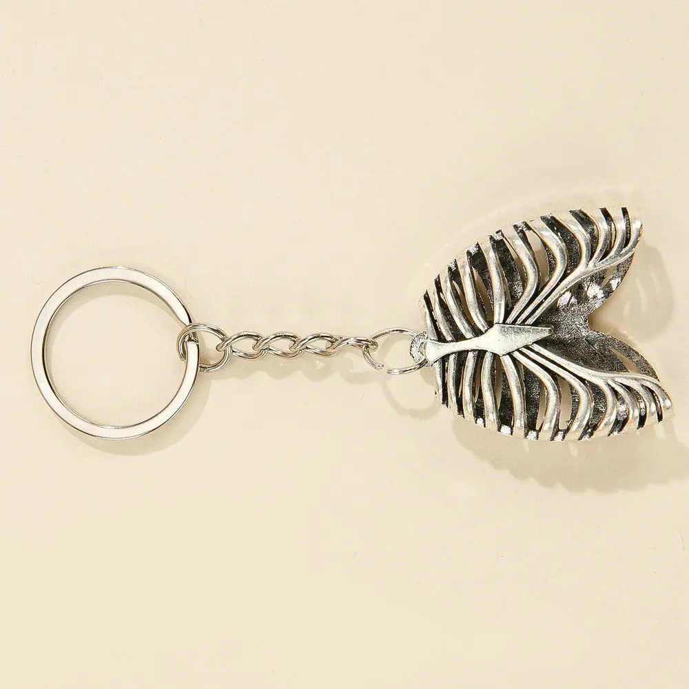 القوطية الضلع قفص قلادة التشريحية الهيكل العظمي المفاتيح القلب القوطي الشرير فريد الرجعية قلادة قلادة مجوهرات للرجال/النساء #6