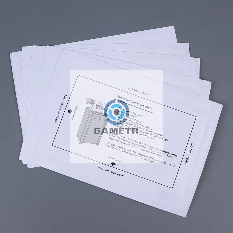 5/10PCS of Portable Oil Lubricant Sheets for Paper Shredder Maintenance