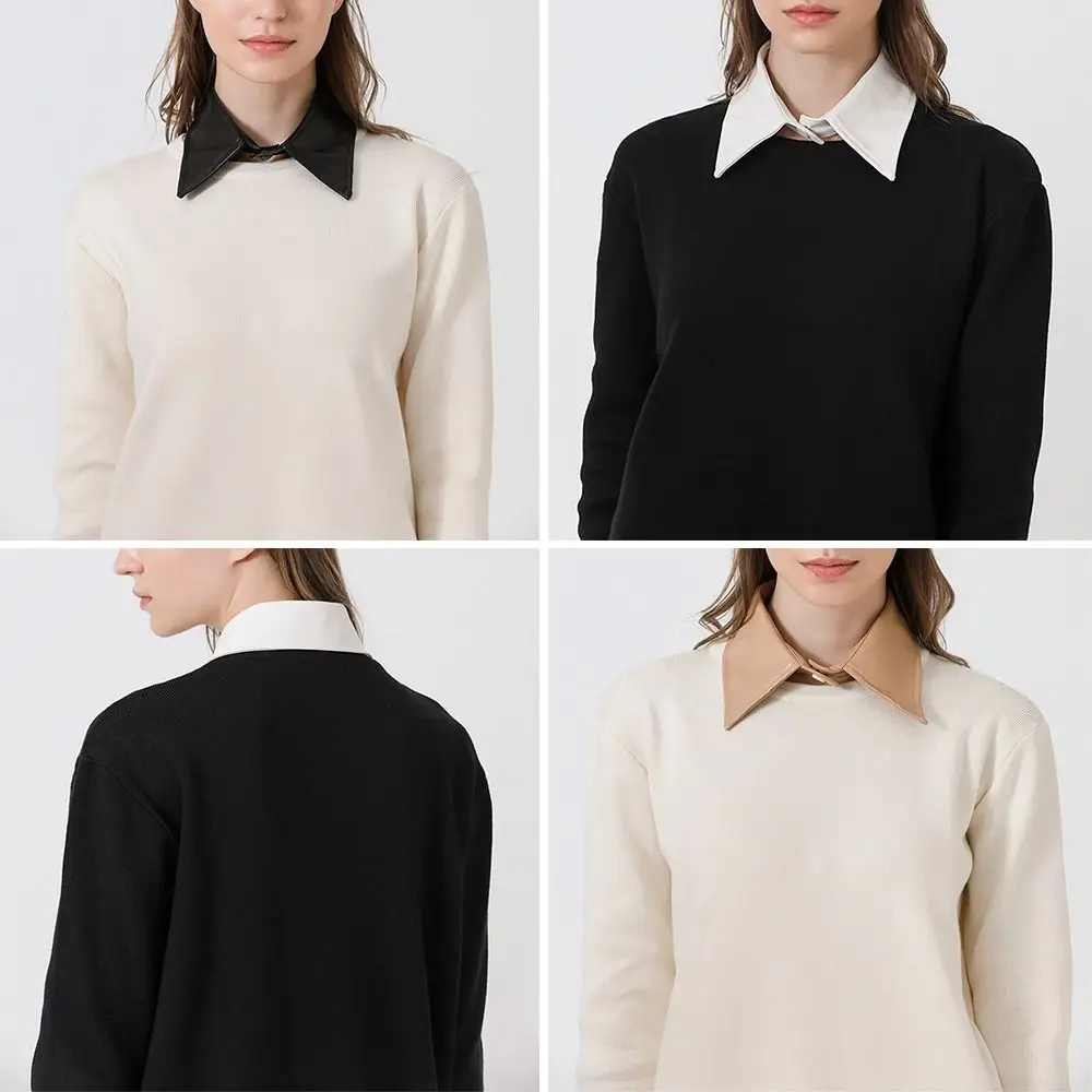 بلوزة كلاسيكية كلاسيكية قابلة للفصل بياقة كاذبة وإكسسوارات الملابس وقميص بياقة مزيفة وكتف للرقبة #3