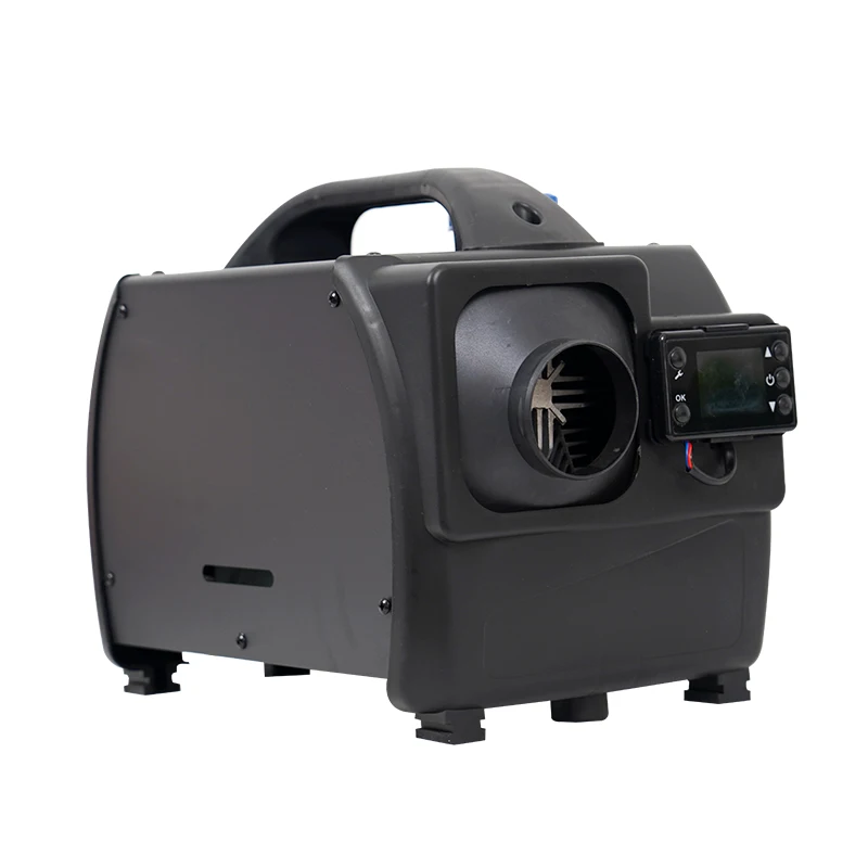 سخان ركن ديزل محمول جديد 2025 - سخان هواء متكامل 5 كيلو وات 12 فولت/24 فولت/220 فولت، تصميم رمادي شديد التحمل للشاحنات