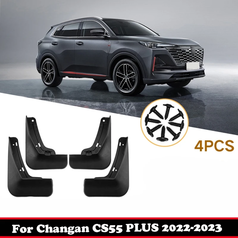 

For changan CS55 PLUS 2022-2023 PP plastic Auto Mudflaps Mud Flaps Splash Guards Mudguards Front Rear Wheels Fender Accessories