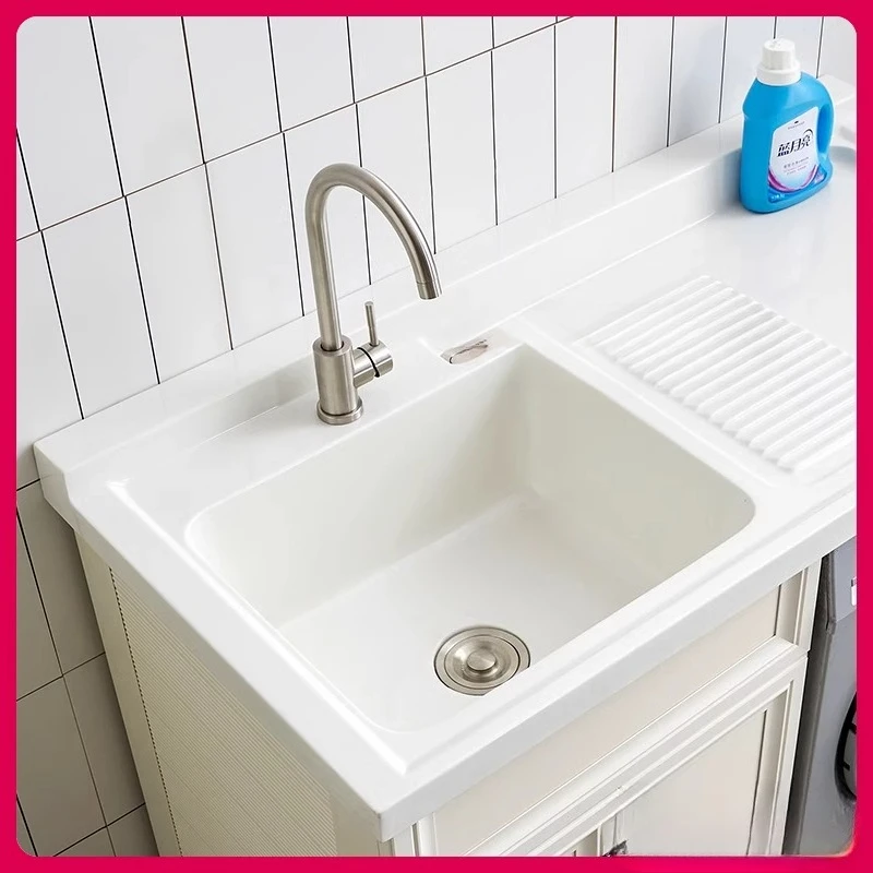 

Space aluminum washing machine cabinet significant other balcony cabinet combination with rubbing board integrated cabinet laund