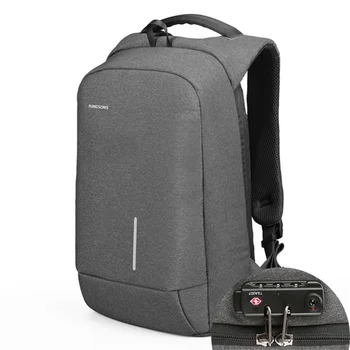 Kingsons-mochila multifunción con carga USB para hombre, bolso antirrobo para ordenador portátil de 13 y 15 pulgadas, a la moda