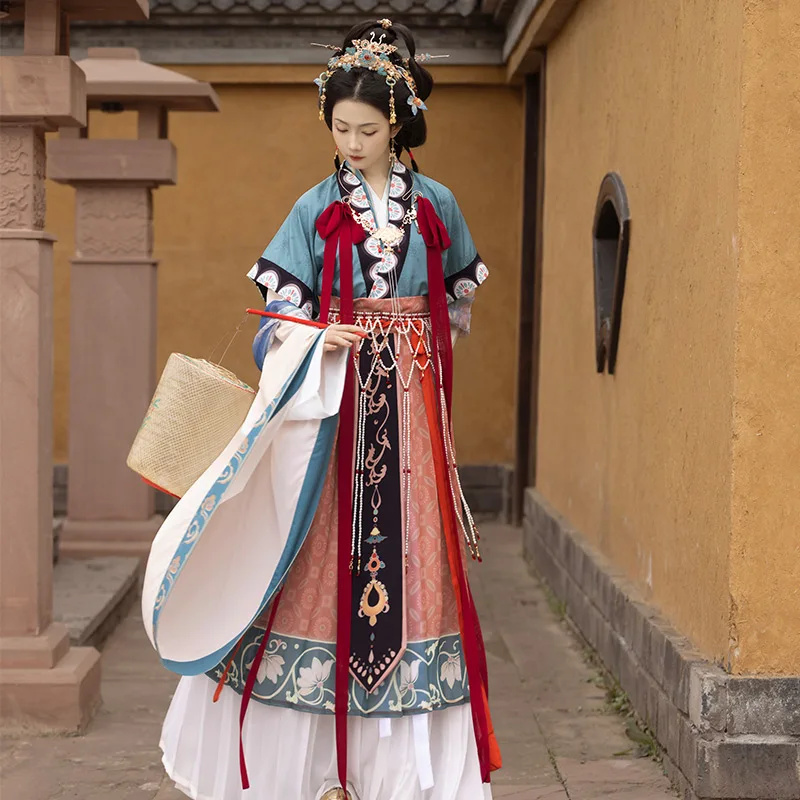 Chinese Style Ancient Hanfu Dance Costume Female Fairy Dancewear Traditional Tang Dynasty Folk Dress Halloween Cosplay Costume