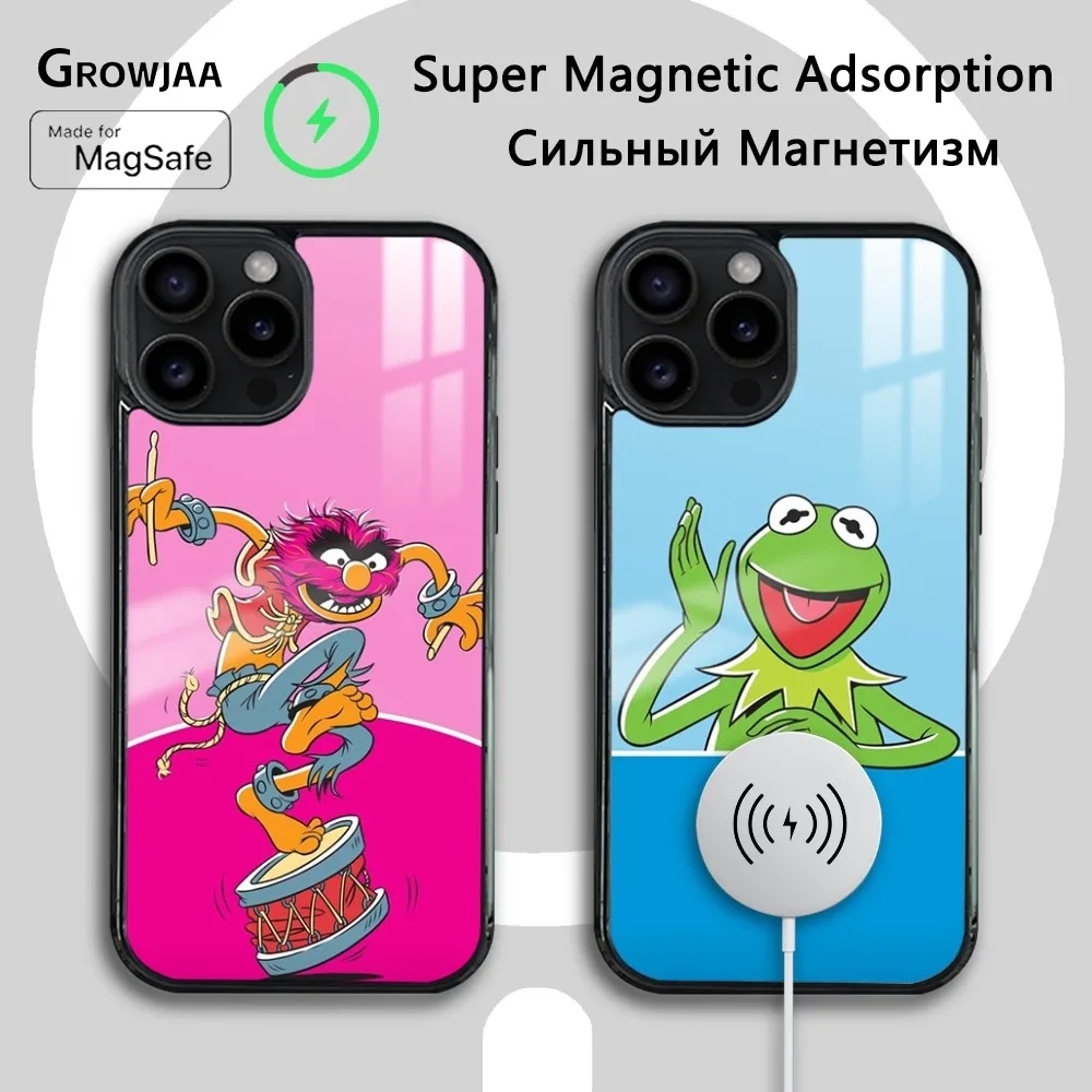 The M-Muppets Phone Case For iPhone 16 15 14 13 12 11 Pro Max Plus Mini Magsafe Mirror Wireless Magnetic Cover