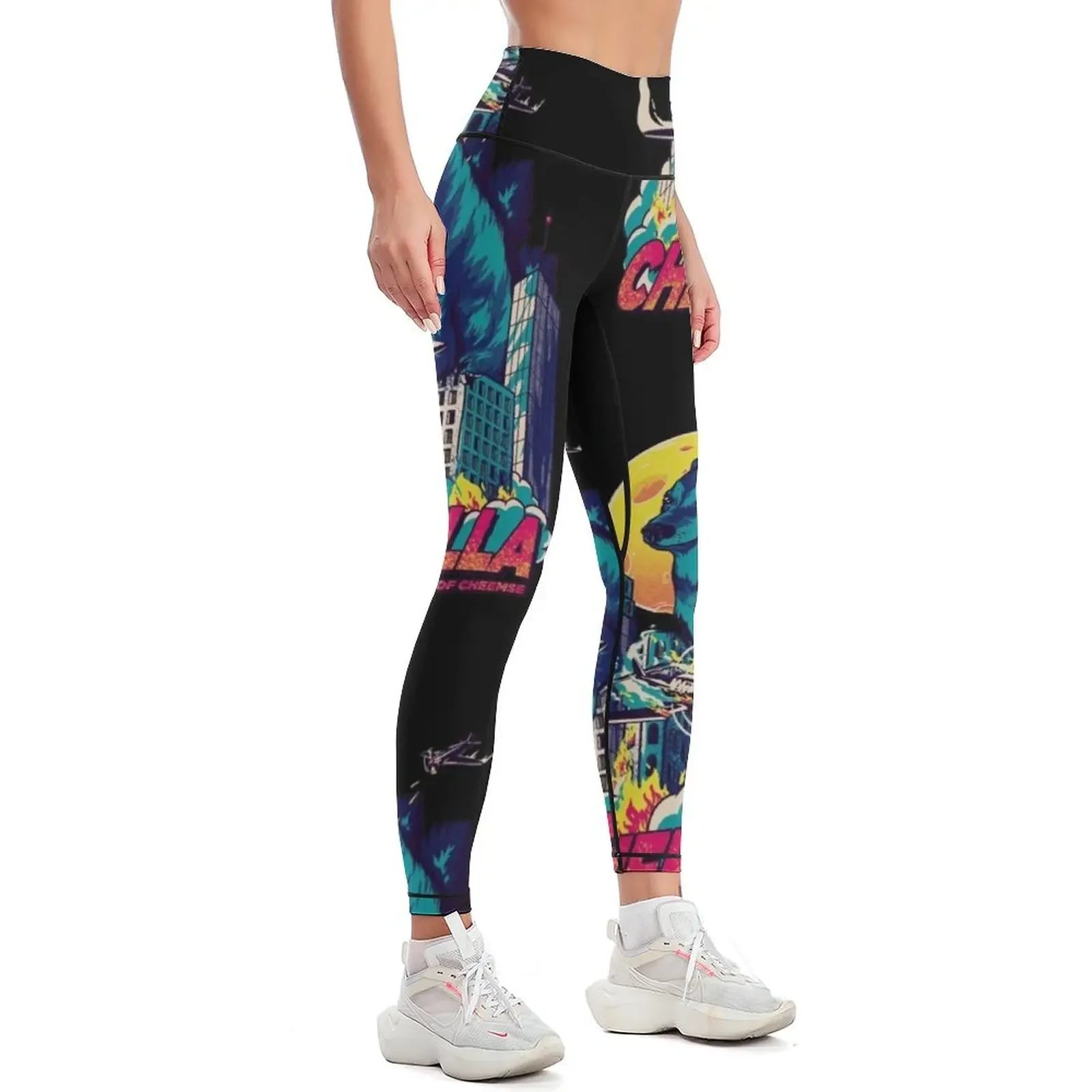 Cheemzilla - The Gomd of Cheemse | Blue | Kaiju Shiba Inu Doggo Wacky and Uncharacteristic Ironic Dank Memes | Dogezill Leggings 2