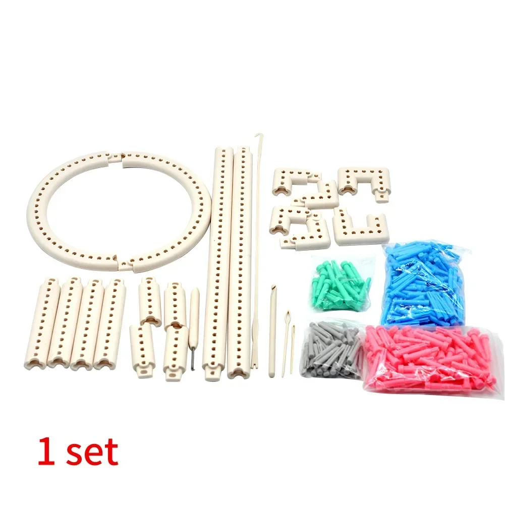 Knit Weave Loom Kit Knitting Board Crochet Scarf DIY Tool Multifunction Craft Yarn Adjustable Portable Sewing Accessories Home