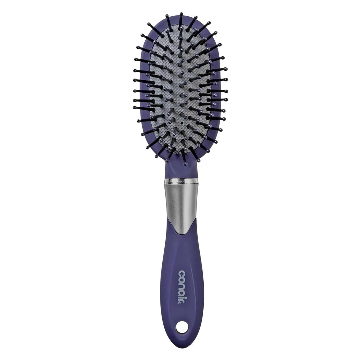 

Mini Hair Brush for Detangling Wet or Dry Hair, Ball-Tipped Bristles, Soft-Touch Handle, Travel Size