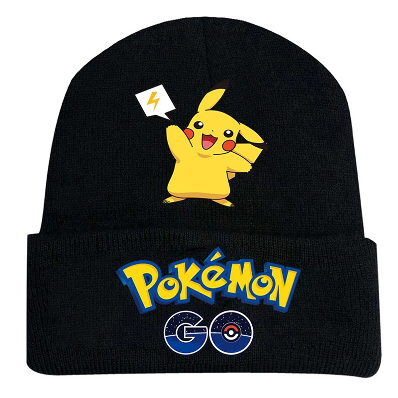 

Pokemon Pikachu Kawaii Cartoon Knitted Hat Anime Personality Pullover Hat Trend Hip Hop Wear Collocation for Children's Gifts