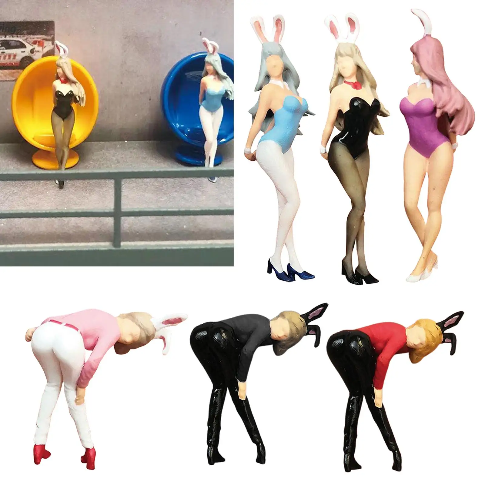 

Масштаб 1:64, окрашенная фигурка кролика, сцена, макет поезда, диорама, S-калибр