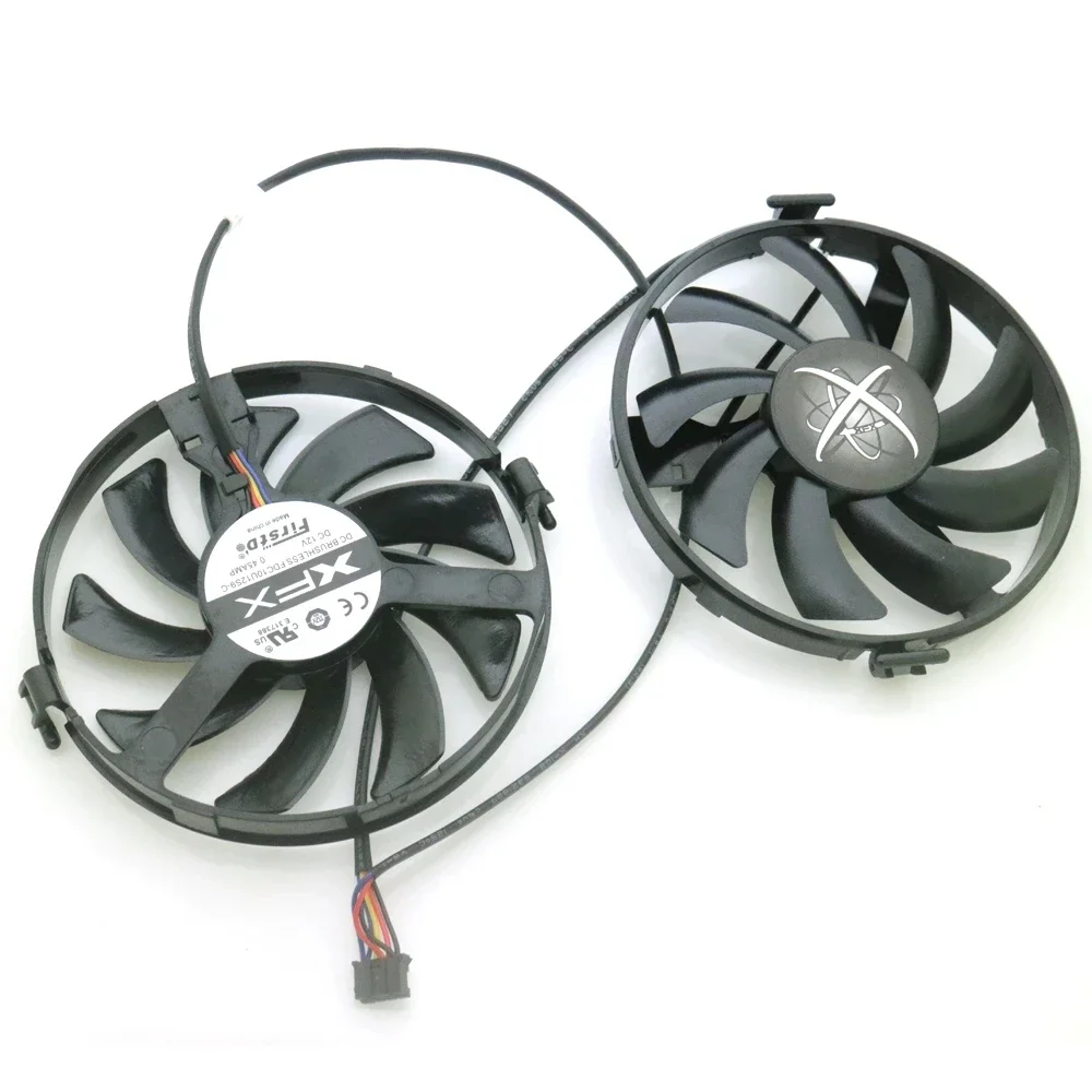 

FDC10U12S9-C DC12V 0,45A 4-контактный 4-проводной вентилятор VGA для XFX R9 380 380X R9 370 370X RX460 560 R7 350 360 370 Вентилятор видеокарты 4-контактный
