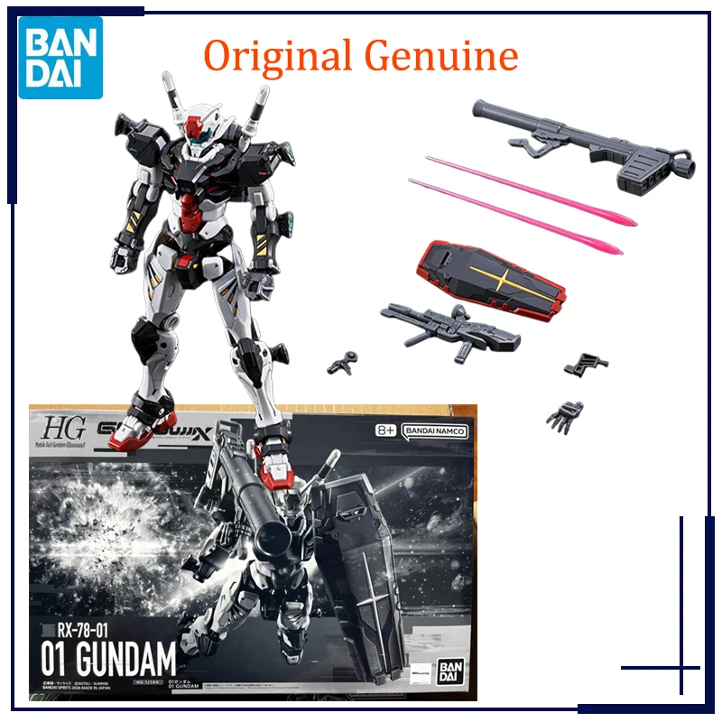 

Original Genuine Bandai Anime HG 1/144 RX-78-1 01GUNDAM Assembly Model Toys Action Figure Gifts Collectible Ornament Children