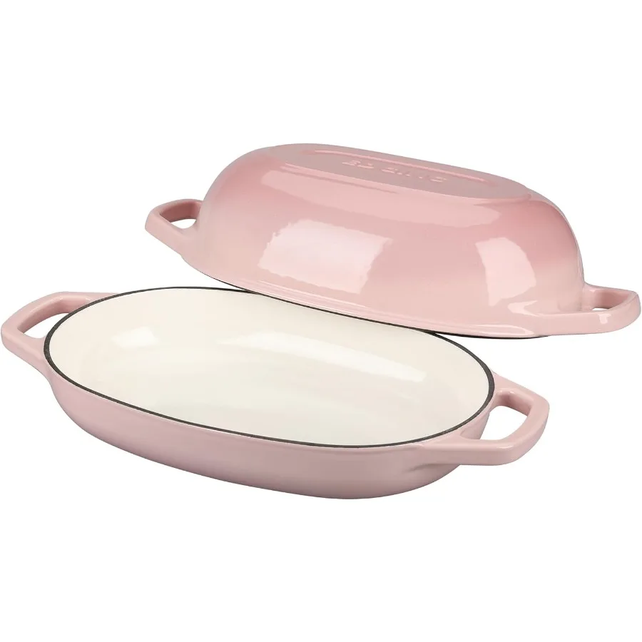 Enameled Cast Iron Oval Dutch Oven Pot with Lid for Sourdough Bread Baking Oval Bread Pan Perfect for Home Bakers 5qt Capacity