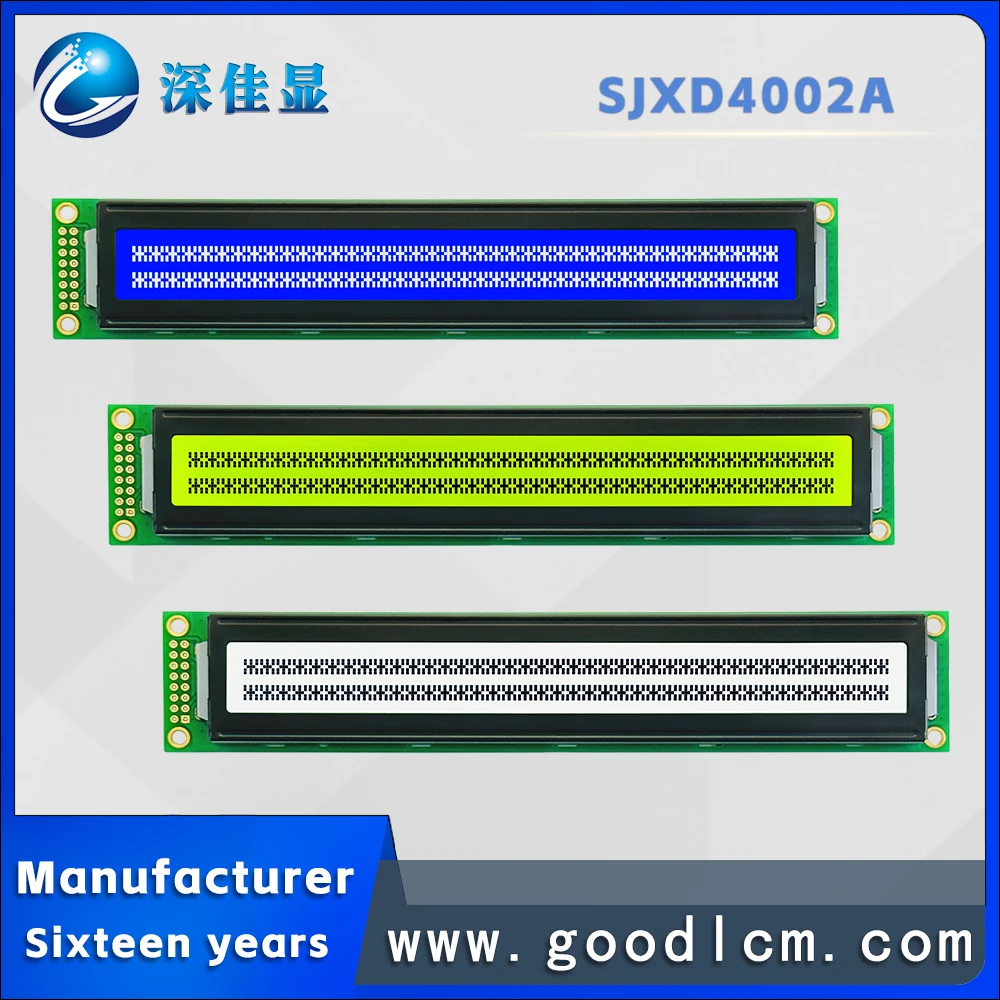 دائم 40*2 خط الروسية LCD نقطية شاشة SJXD4002A التحكم الصناعي أحادية اللون LCM وحدة عرض شخصية شاشة LCD
