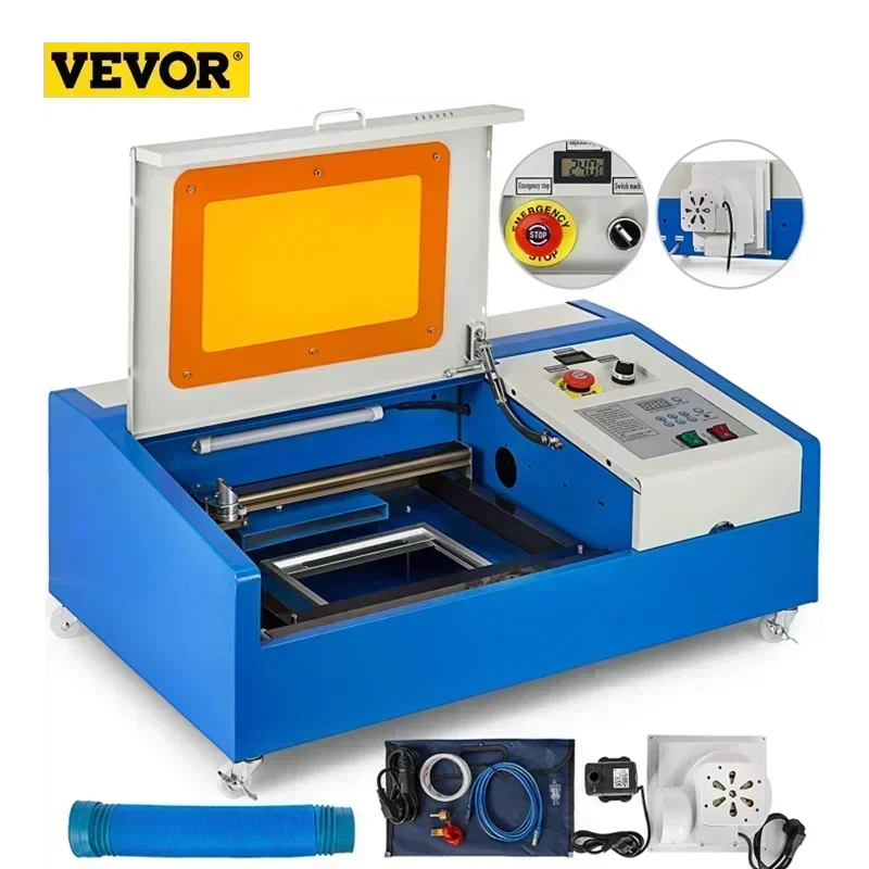 

VEVOR K40 40W Laser Engraving Machine 3020 Laser Cutting Machine CO2 Laser Tube Wood Fabrics Leather Digital CutterFast Shipping