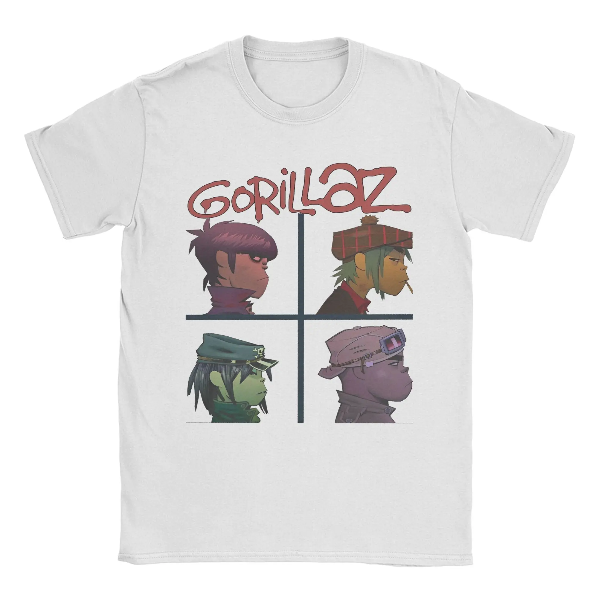 Gorillaz Tee Shirt for Men Women New Arrival T Shirts Virtual Band Cartoon Cotton Clothing