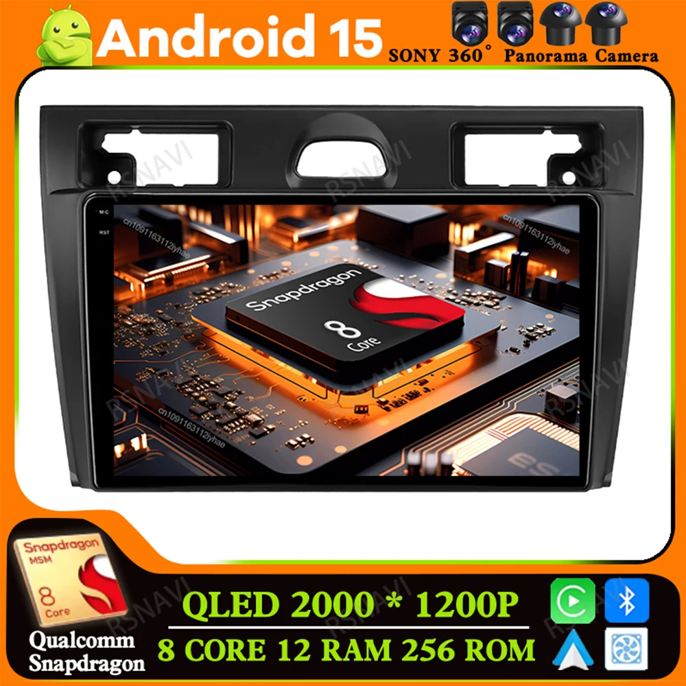 

Android 15 For Ford Fiesta Mk VI 5 Mk5 2002 - 2008 5G WIFI Multimedia AUTO 4G LTE Qualcomm Stereo Viedo Player Navigation DSP BT