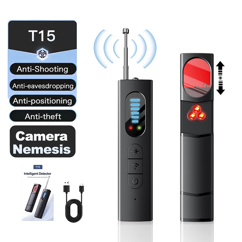 T13 Hidden Camera Detector Anti Car GPS Tracker Listening Device bug RF Wireless All Signal Scanner Gadgets Security Protection