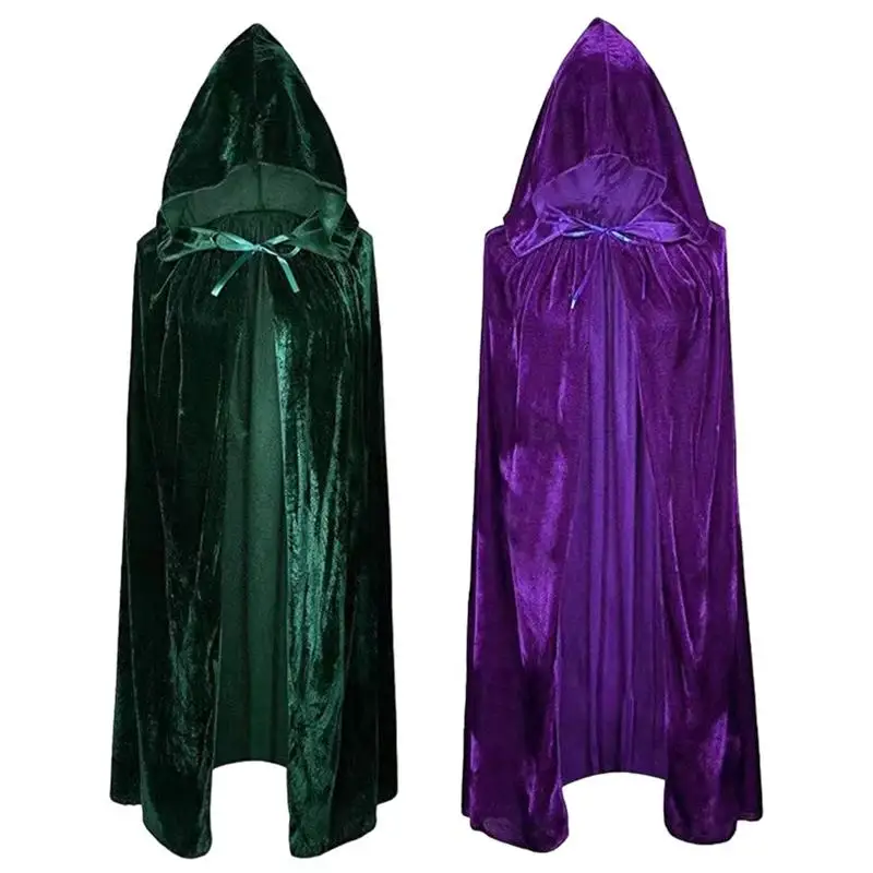 Halloween Cape Fashion Hooded Robe Cape Halloween Long Cape Cosplay Costume For Home Holiday Decoration