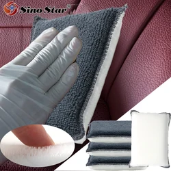 Interior Car Wash Pad Soft Absorbent Detailing Bristle Cleaning No Scratch Car Household Microfiber Scrubbing Sponge for Leather