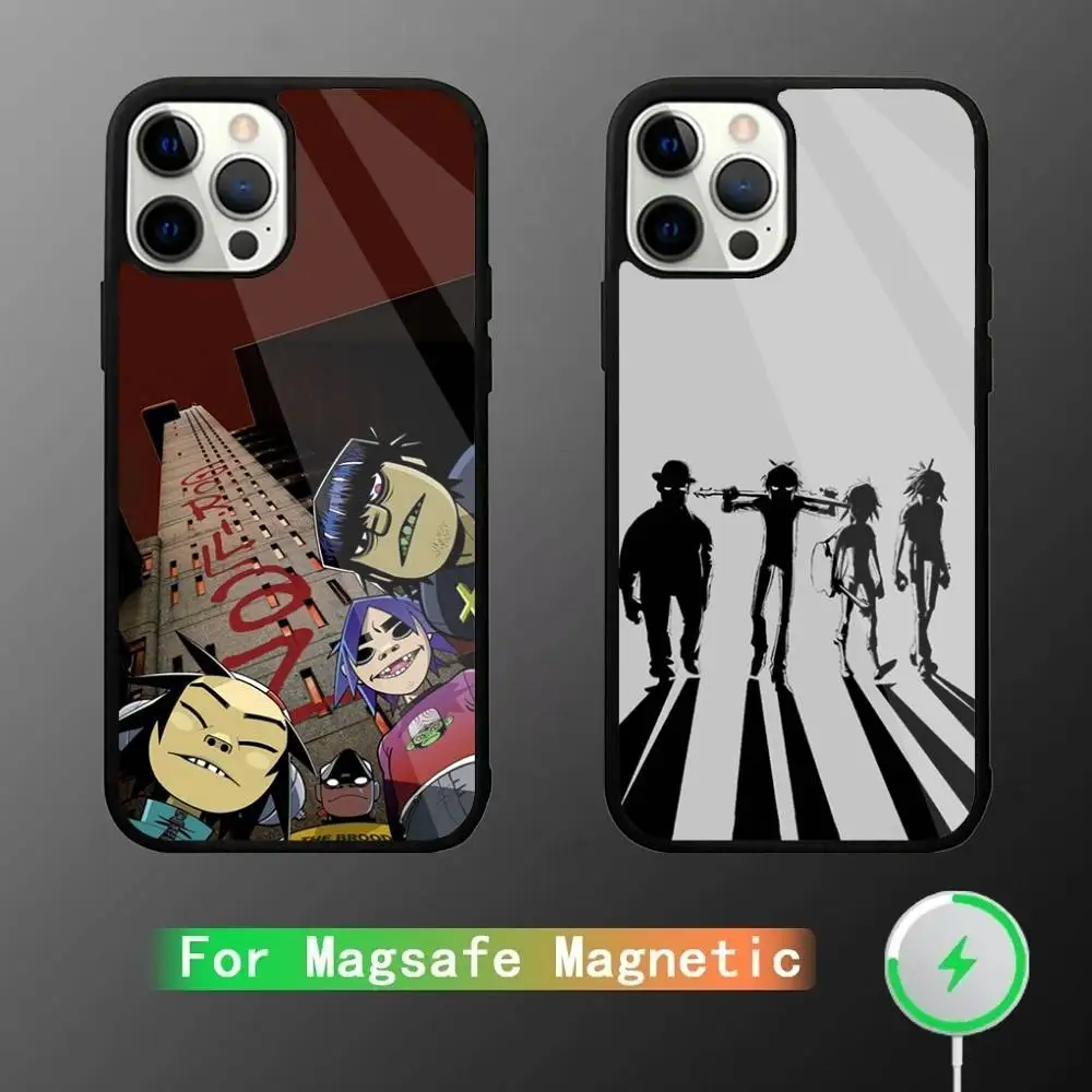 

G-Gorillaz Band Demon Phone Case For iPhone 16,15,14,13,12,11,Pro,Max,Plus,Mini,SE New Magsafe Magnetic Wireless Charging