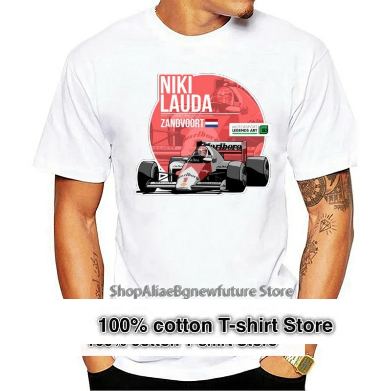 New 2024 Fashion Niki Lauda 1985 Zandvoort Dutch Grand Prix Motor Race Netherlands Black T-Shirt