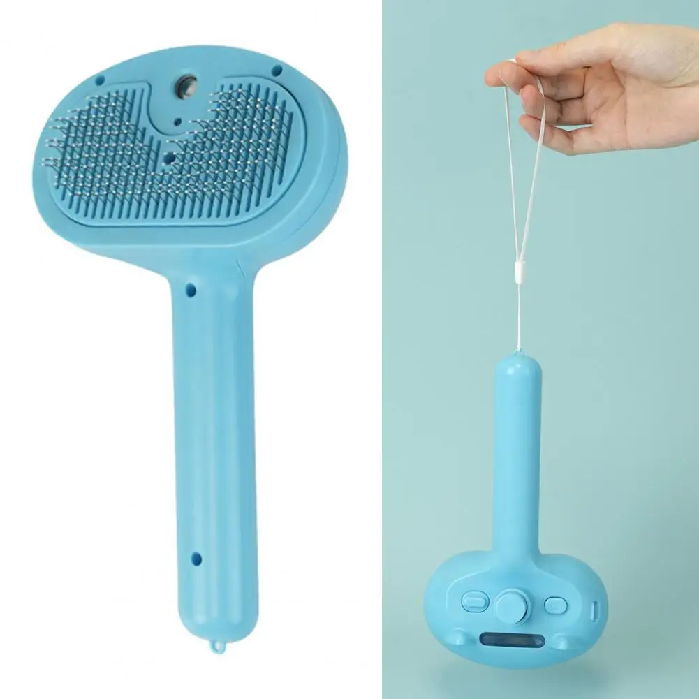 Pet Spray Brush Self-cleaning Cat Steam Brush Release Button Remove Static Hair Grooming Comb for Long Short-haired Cats Dogs